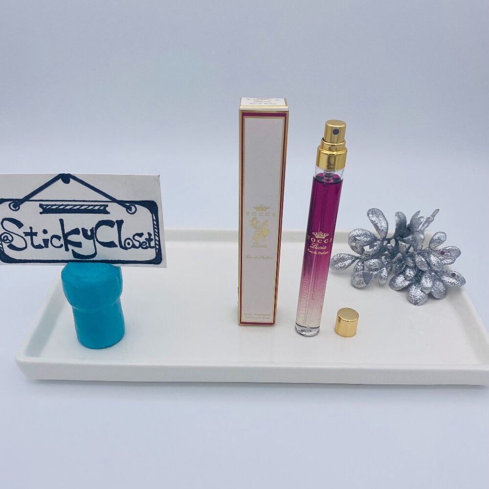 TOCCA Lucia EDP Floral Lemon Fig Vetiver Cedarwood-Travel 10ml-0.34oz-BOXED-NEW